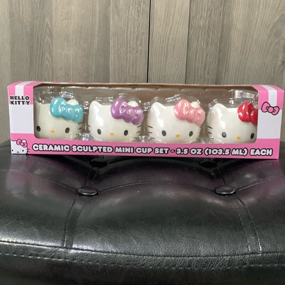Hello Kitty Other - New Hello Kitty Ceramic Sculpted Mini Espresso Small Cup Set In Different Bows